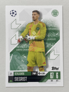 2024/25 Topps Match Attax #371 Benjamin Siegrist [Celtic FC]
