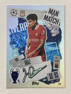 2024/25 Topps Match Attax #399 Luis Díaz - MAN OF THE MATCH [Liverpool FC]