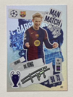 2024/25 Topps Match Attax #402 Frenkie De Jong - MAN OF THE MATCH [FC Barcelona]