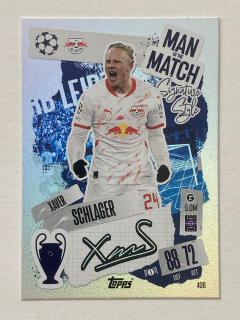 2024/25 Topps Match Attax #406 Xaver Schlager - MAN OF THE MATCH [RB Leipzig]