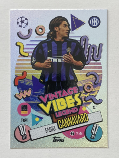 2024/25 Topps Match Attax #427 Fabio Cannavaro - VINTAGE VIBES LEGENDS [FC Internazionale Milano]