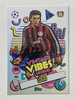 2024/25 Topps Match Attax #432 Lúcio - VINTAGE VIBES LEGENDS [Bayer 04 Leverkusen]