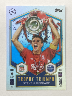 2024/25 Topps Match Attax #434 Steven Gerrard - TROPHY TRIUMPH [Liverpool FC]