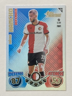 2024/25 Topps Match Attax #456 Dávid Hancko - HERITAGE [Feyenoord Rotterdam]