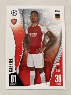 2023/24 Topps Match Attax #033 Gabriel [Arsenal FC]