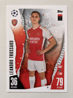 2023/24 Topps Match Attax #042 Leandro Trossard [Arsenal FC]