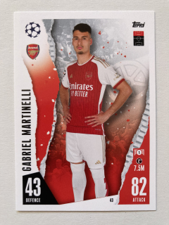 2023/24 Topps Match Attax #043 Gabriel Martinelli [Arsenal FC]