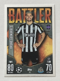2023/24 Topps Match Attax #074 Bruno Guimarães - BATTLER [Newcastle United F.C.]
