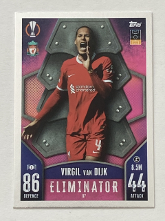 2023/24 Topps Match Attax #087 Virgil van Dijk - ELIMINATOR[Liverpool FC]