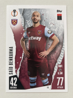 2023/24 Topps Match Attax #112 Saïd Benrahma [West Ham United FC]