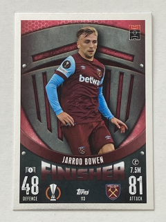 2023/24 Topps Match Attax #113 Jarrod Bowen - FINISHER [West Ham United FC]