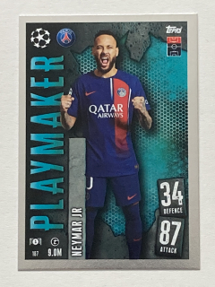 2023/24 Topps Match Attax #187 Neymar Jr - PLAYMAKER [Paris Saint-Germain]