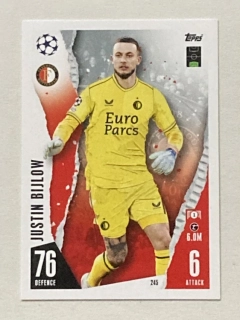 2023/24 Topps Match Attax #245 Justin Bijlow [Feyenoord Rotterdam]