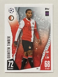 2023/24 Topps Match Attax #250 Quinten Timber [Feyenoord Rotterdam]
