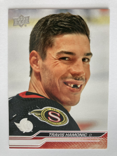 2023-24 UD Extended #595 Travis Hamonic
