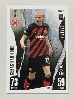 2023/24 Topps Match Attax #257 Sebastian Rode - CAPTAIN [Eintrach Frankfurt]