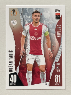 2023/24 Topps Match Attax #269 Dušan Tadić - CAPTAIN [AFC Ajax Amsterdam]