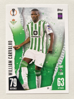 2023/24 Topps Match Attax #311 William Carvalho [Real Betis Balompié]