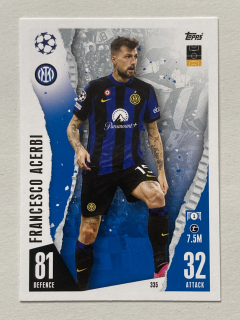 2023/24 Topps Match Attax #335 Francesco Acerbi [FC Internazionale Milano]