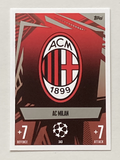 2023/24 Topps Match Attax #343 AC Milan - TEAM BADGE