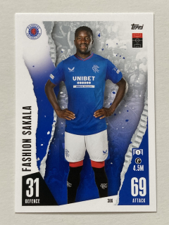 2023/24 Topps Match Attax #386 Fashion Sakala [Rangers F.C.]