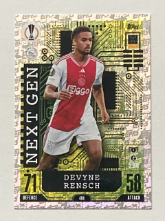 2023/24 Topps Match Attax #404 Devyne Rensch - NEXT GEN [AFC Ajax Amsterdam]