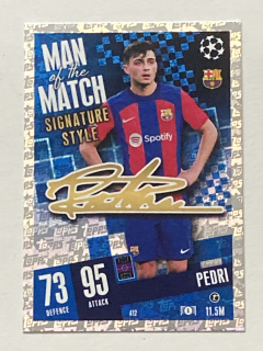 2023/24 Topps Match Attax #412 Pedri - MAN OF THE MATCH [FC Barcelona]