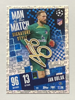 2023/24 Topps Match Attax #414 Jan Oblak - MAN OF THE MATCH [Atlético de Madrid]