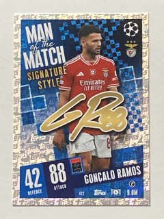 2023/24 Topps Match Attax #422 Gonçalo Ramos - MAN OF THE MATCH [SL Benfica Lisboa]