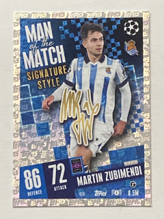 2023/24 Topps Match Attax #424 Martin Zubimendi - MAN OF THE MATCH [Real Sociedad de Fútbol]