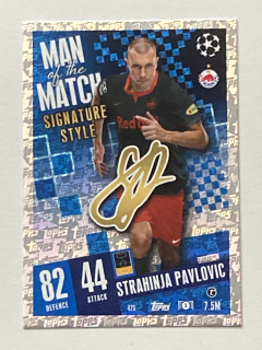 2023/24 Topps Match Attax #425 Strahinja Pavlovic - MAN OF THE MATCH [FC Salzburg]