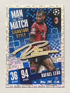 2023/24 Topps Match Attax #428 Rafael Leão - MAN OF THE MATCH [AC Milan]