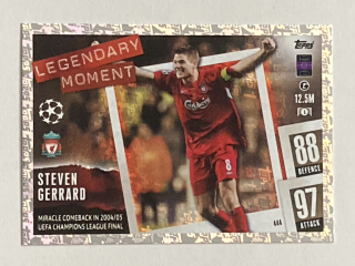2023/24 Topps Match Attax #444 Steven Gerrard - LEGENDARY MOMENT [Liverpool FC]