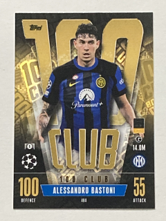 2023/24 Topps Match Attax #484 Alessandro Bastoni - 100 CLUB [FC Internazionale Milano]