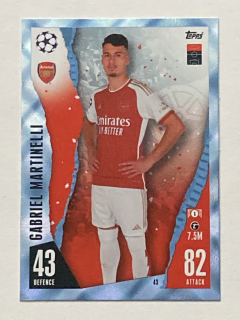 2023/24 Topps Match Attax Parallel #043 Gabriel Martinelli - CRYSTAL [Arsenal FC]