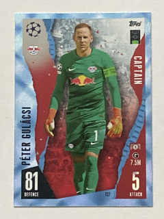 2023/24 Topps Match Attax Parallel #227 Péter Gulácsi - CAPTAIN - CRYSTAL [RB Leipzig]