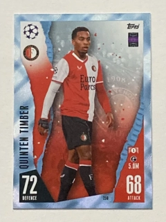 2023/24 Topps Match Attax Parallel #250 Quinten Timber - CRYSTAL [Feyenoord Rotterdam]