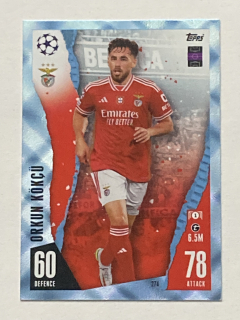 2023/24 Topps Match Attax Parallel #274 Orkun Kökçü - CRYSTAL [SL Benfica Lisboa]