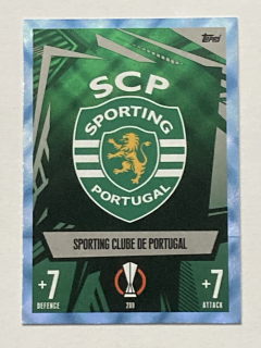 2023/24 Topps Match Attax Parallel #289 Sporting Clube de Portugal - TEAM BADGE - CRYSTAL