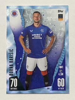 2023/24 Topps Match Attax Parallel #382 Borna Barišić - CRYSTAL [Rangers F.C.]