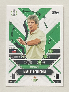 2024/25 Topps Match Attax Extra #118 Manuel Pellegrini - MANAGER [Real Betis Balompié]
