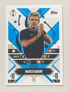 2024/25 Topps Match Attax Extra #127 Marco Baroni - MANAGER [SS Lazio]