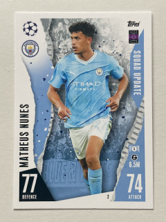 2023/24 Topps Match Attax Extra #002 Matheus Nunes - SQUAD UPDATE [Manchester City]