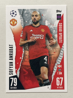 2023/24 Topps Match Attax Extra #003 Sofyan Amrabat - SQUAD UPDATE [Manchester United]