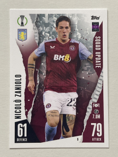 2023/24 Topps Match Attax Extra #009 Nicolò Zaniolo - SQUAD UPDATE [Aston Villa]