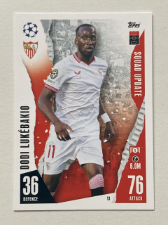 2023/24 Topps Match Attax Extra #013 Dodi Lukébakio - SQUAD UPDATE [Sevilla FC]