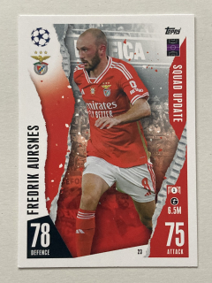 2023/24 Topps Match Attax Extra #023 Fredrik Aursnes - SQUAD UPDATE [SL Benfica Lisboa]