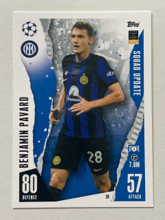 2023/24 Topps Match Attax Extra #030 Benjamin Pavard - SQUAD UPDATE [FC Internazionale Milano]