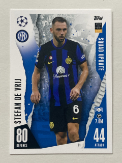 2023/24 Topps Match Attax Extra #031 Stefan de Vrij - SQUAD UPDATE [FC Internazionale Milano]
