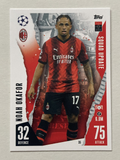 2023/24 Topps Match Attax Extra #035 Noah Okafor - SQUAD UPDATE [AC Milan]